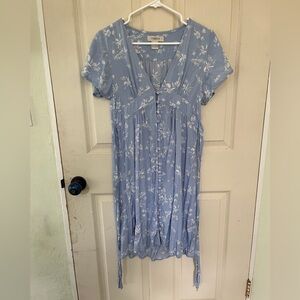 Yireh Hawai’i blue floral dress medium feminine dainty